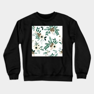 Copy of Winter Floral - White Crewneck Sweatshirt